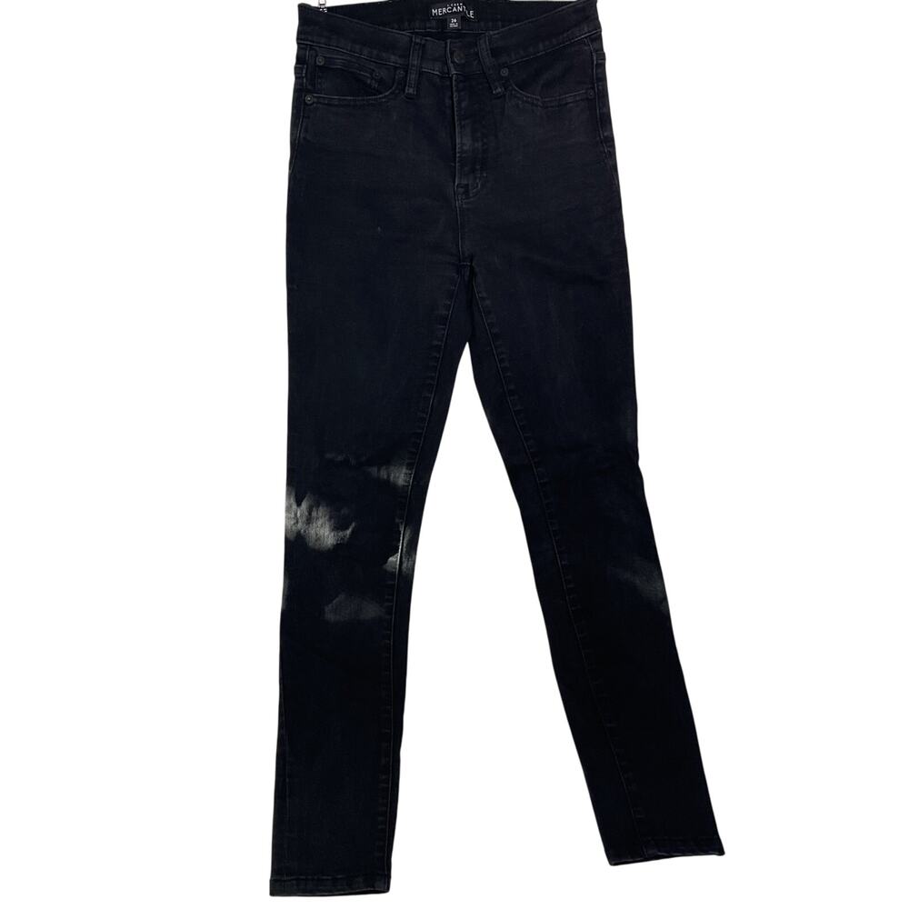 J Crew Jeans Women’s 26 Black High Waist Jeans Straight Denim